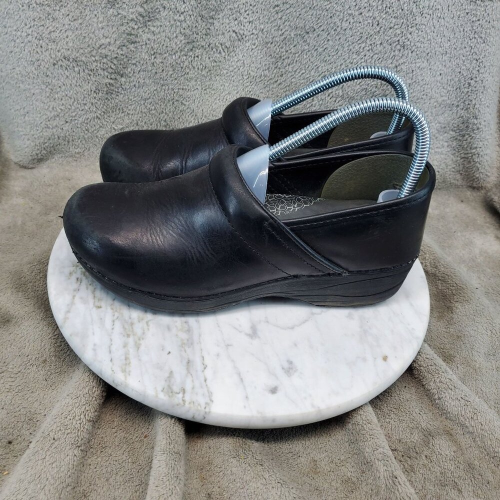 Dansko Shoes Womens EU 38 US 7.5 XP 2.0 Black Leather Clogs